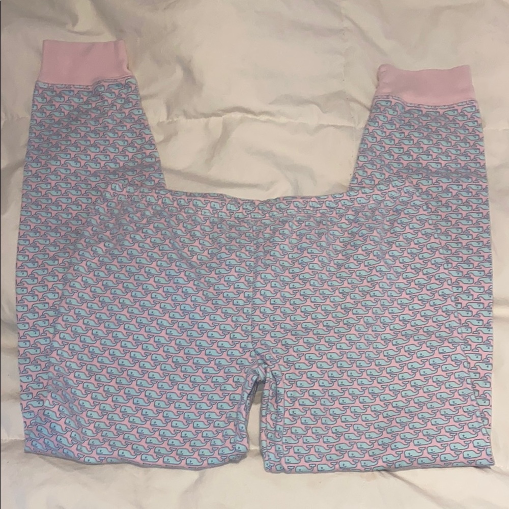 Vineyard Vines Pink and Blue Whale Print Pajama Pants